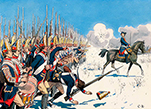 Прусская пехота наступает на Лейтен