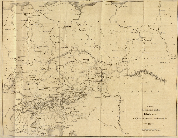 Карта к описанию войны 1805 года.