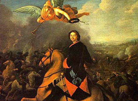 Петр I в Полтавской битве
