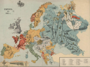 Символическая карта Европы, 1915 год