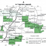 Отчетные карты работ, произведенных в Военно-Исторической Комиссии в 1907-1910 годах. А. в 2-верстном масштабе