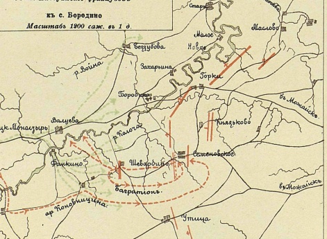 Отечественная война 1812 года.  Наступление французов к с.Бородино