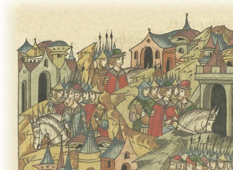 Возвращение князя Ивана Даниловича в Новгород и оттуда в Москву.