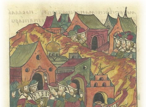 Царь Иван Васильевич посылает в Ногаи послов к Тинехмату-князю и мурзам.