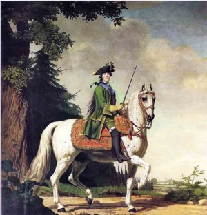"Поход на Петергоф" (Конный портрет Екатерины Великой). 1762. 