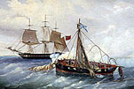 Бой парохода «Опыт» с английским фрегатом у острова Нарген 11 июня 1808 года.