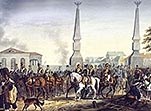 Наполеон покидает Москву через Калужскую заставу