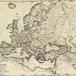 Карта Европы во 2-ой половине X столетия. Россия с 962 по 1054 год по Шпрунеру, Брейдшнейдеру, Крузе, Павлищеву и Замысловскому