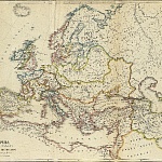 Карта Европы в конце VI столетия (империя Юстиниана) по Шпрунеру и Крузе